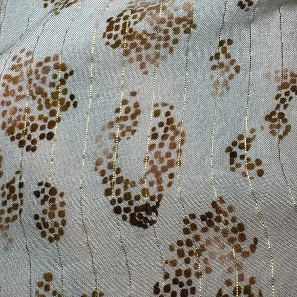 🌻Jane + Delancey Metallic Animal Print Shirt Cropped Women's size Medium - Picture 6 of 6